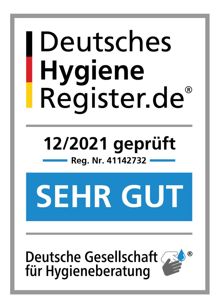 Wir sind registriert mit der Sigel Deutsches-Hygine-Register